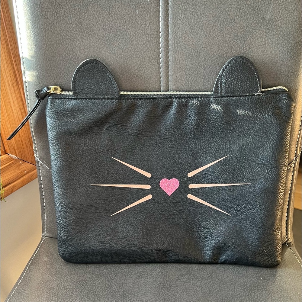 Black Cat Cosmetic Bag